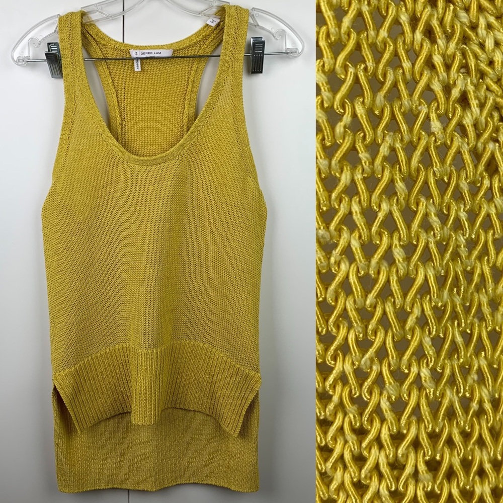 Derek Lam 10 Crosby Chartreuse Knit Tank